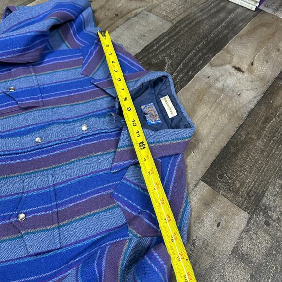 Vintage Pendleton High Grade Western Wear Wool Pearl Snap Shirt Men Large - Picture 3 of 14